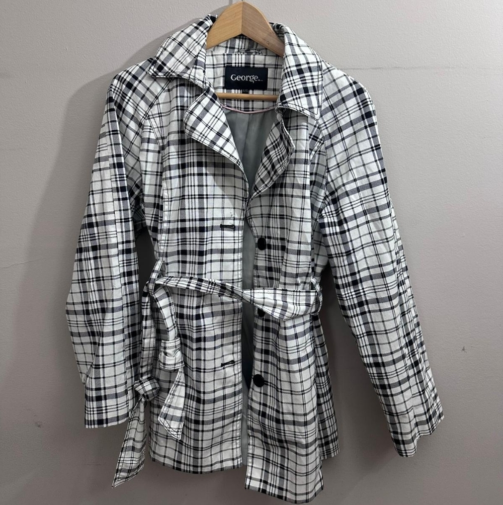 2/$30 | George Women's Checkered Trench Coat